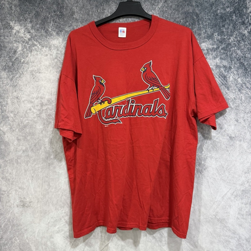 Vintage 90s St. Louis Cardinals T-Shirt Russell Athletic XL Red MLB Graphic T